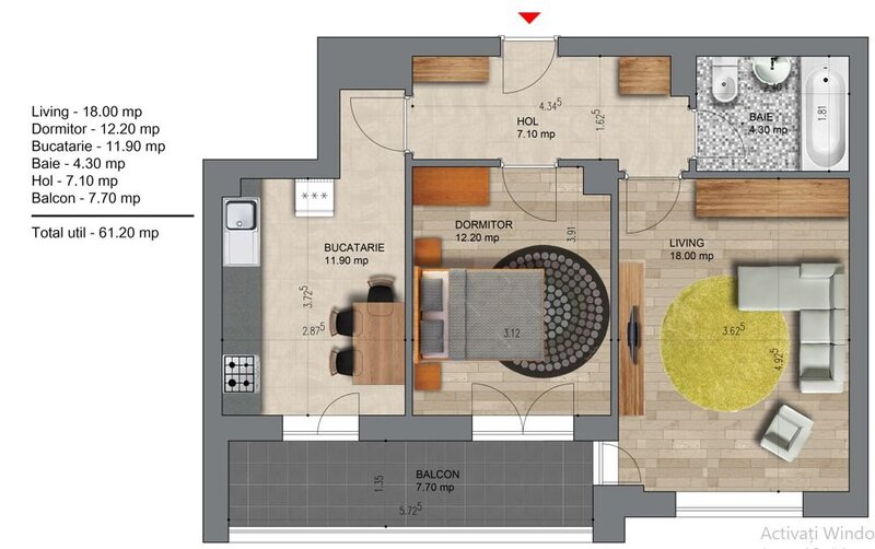 2cam.dec-60mp/metrou Berceni/3-5min pe jos